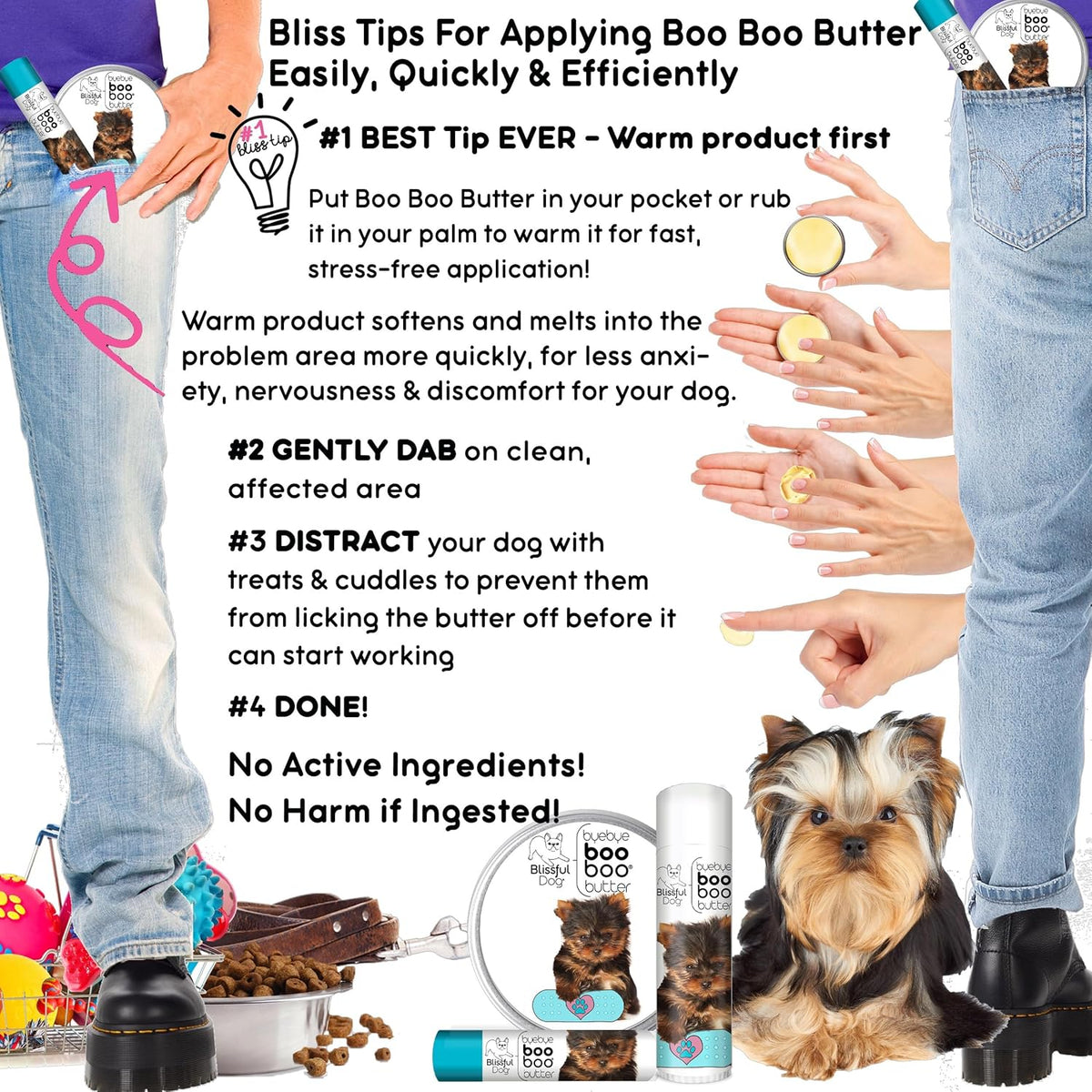 The Blissful Dog 4 oz TIN Yorkshire Terrier Booboo Butter