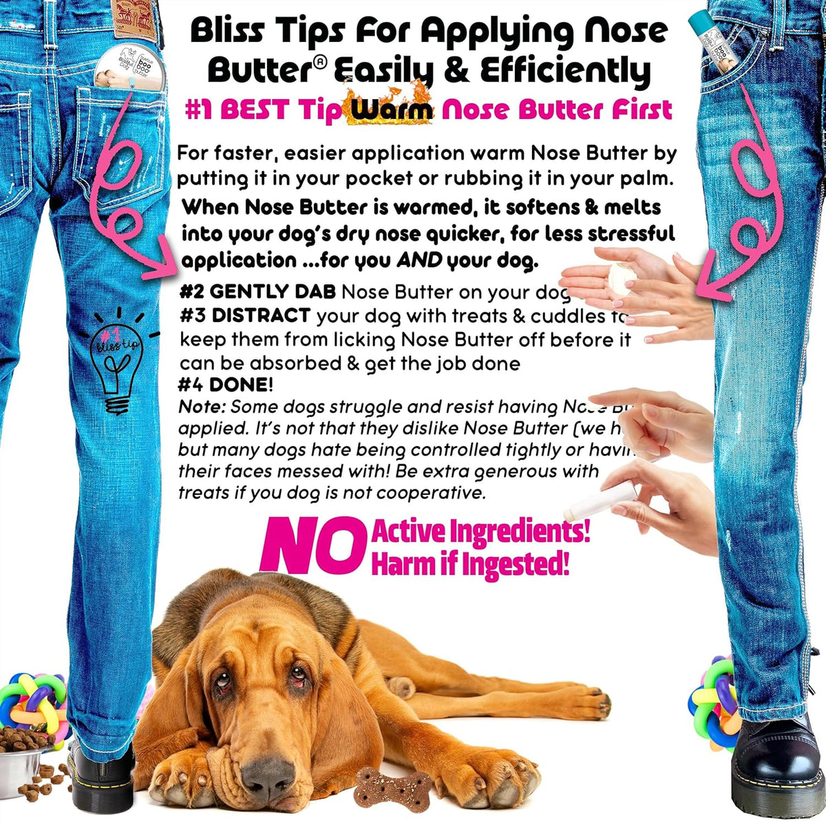 The Blissful Dog Bloodhound Unscented Nose Butter, 16oz