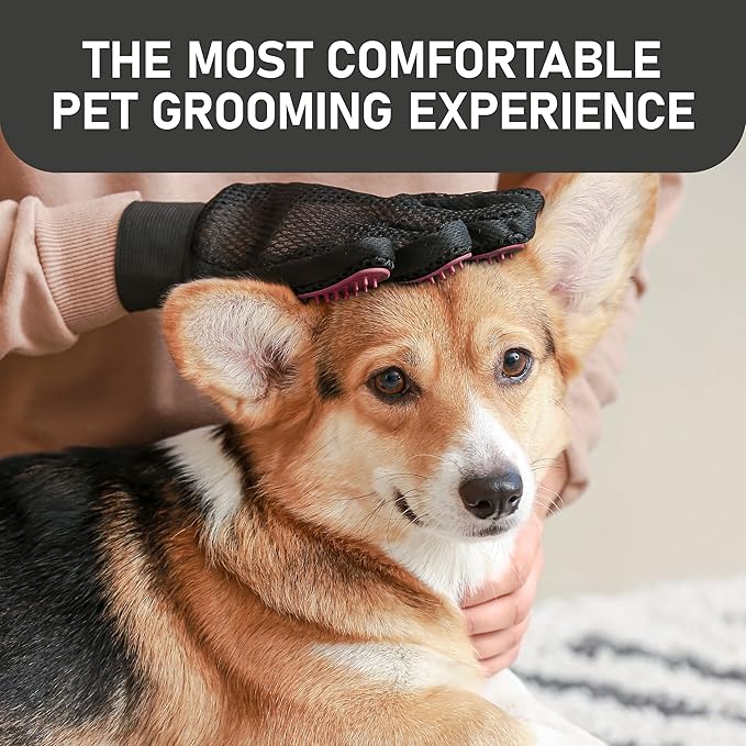 Maxpower Planet Pet Grooming Gloves for Dogs and Cats - Grooming Mitt for Dogs -Cat Gloves - Hair Removal Bruh - All Hair Types