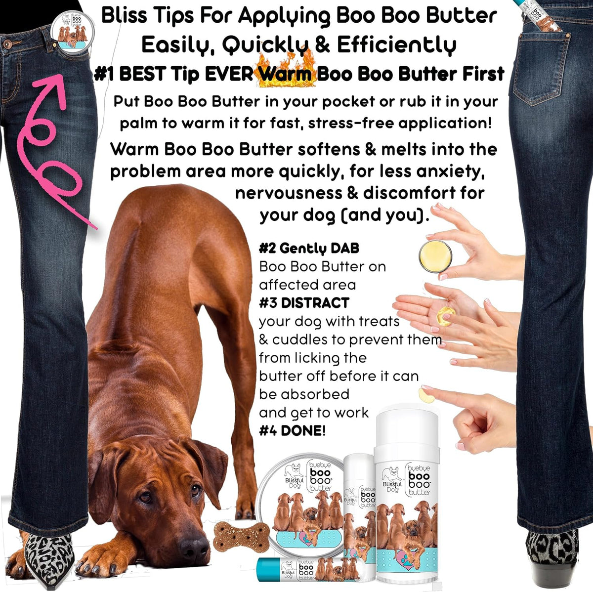 The Blissful Dog 8 oz TIN Rhodesian Ridgeback Booboo Butter