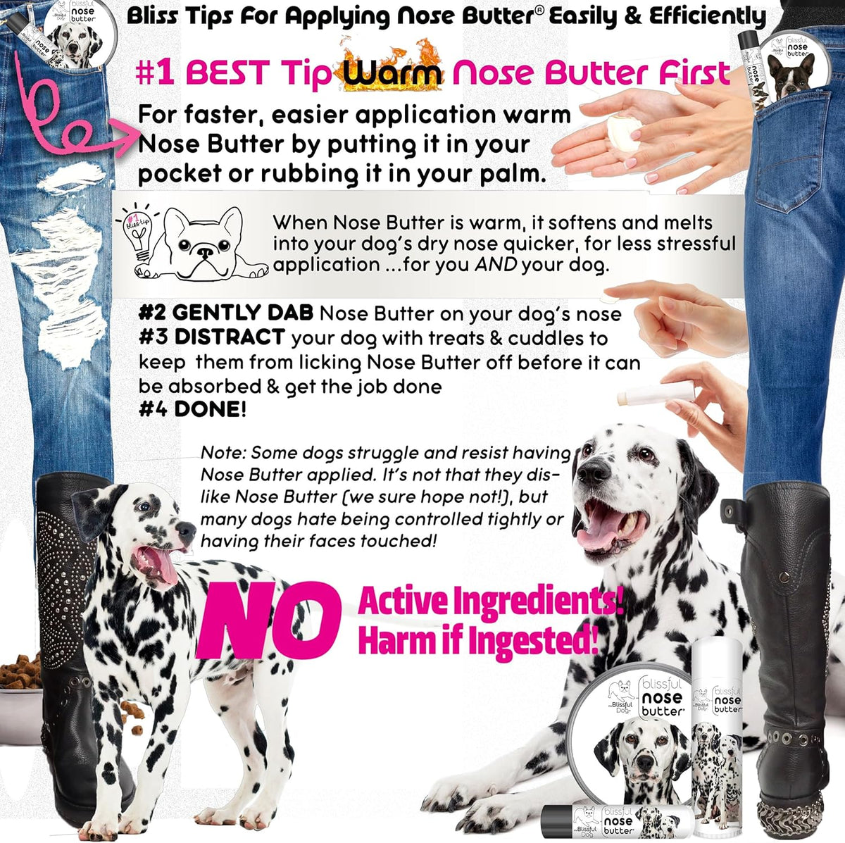 The Blissful Dog Dalmatian Unscented Nose Butter, 1-Ounce