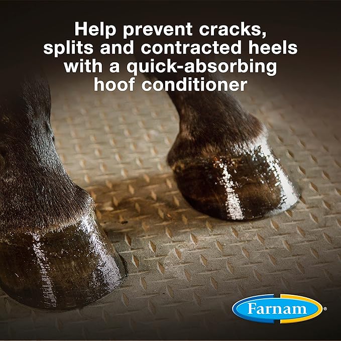 Farnam Horseshoer's Secret Deep-Penetrating Hoof Oil for Horses, Conditions Dry Hooves and Prevents Cracks, Splits and Contracted Heels, Contains Avocado Oil, 32 Oz.