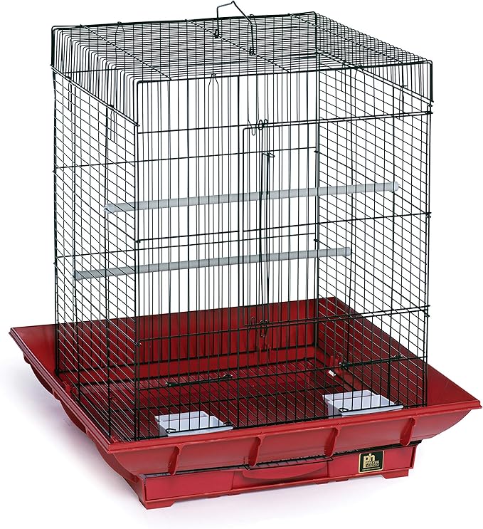Prevue Hendryx SP850R/B Clean Life Cockatiel Cage, Red and Black