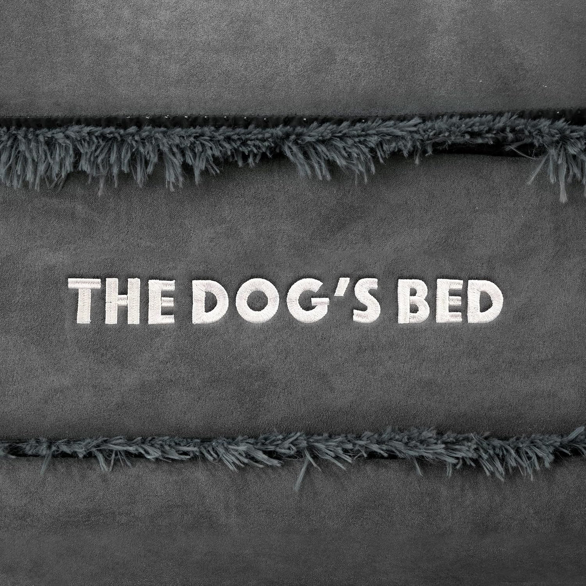 The Dog’s Bed Orthopedic Headrest Dog Bed XXL Grey Fur 54x36, Memory Foam, Pain Relief: Arthritis, Hip & Elbow Dysplasia, Post Surgery, Lameness, Veterinary Approved, Waterproof Washable Cover