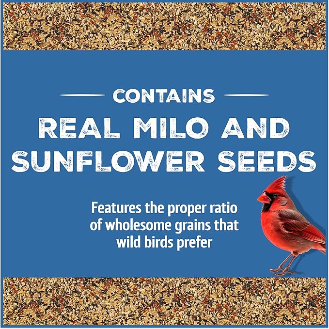 Pennington Wild Bird Food, Wild Bird Seed for Outside Feeders, Great to Feed Year-Round, 22.5-lb. Critter-Proof Bucket