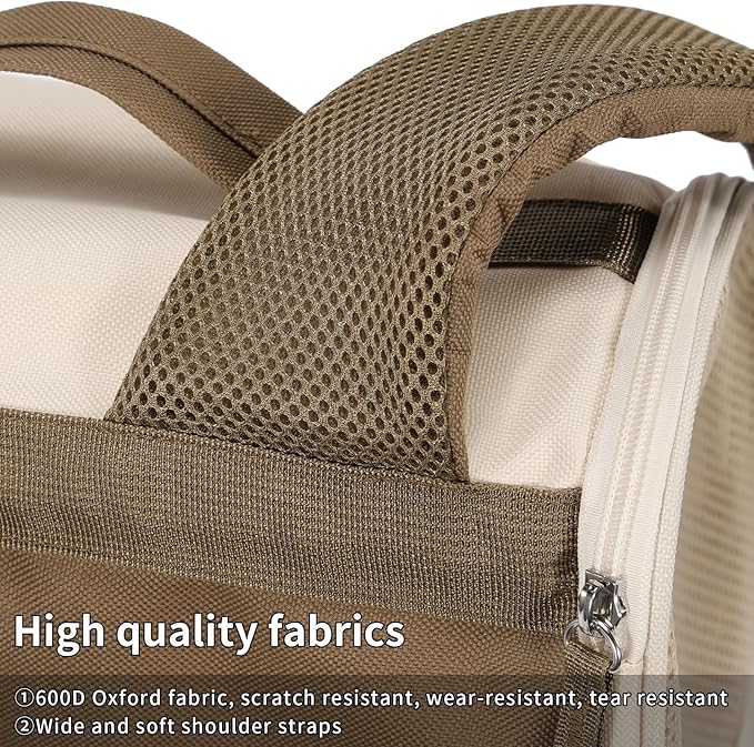 YaKuss Cat Carrier Backpack,Steel Wire Frame More Stable,600D Wear-Resistant Oxford Fabric, Dog Carrier Cat Backpacks Suitable for Travel