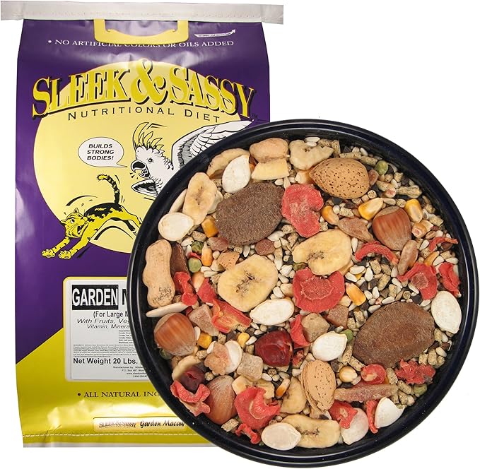 SLEEK & SASSY Garden Macaw Parrot Food (20 lbs.)