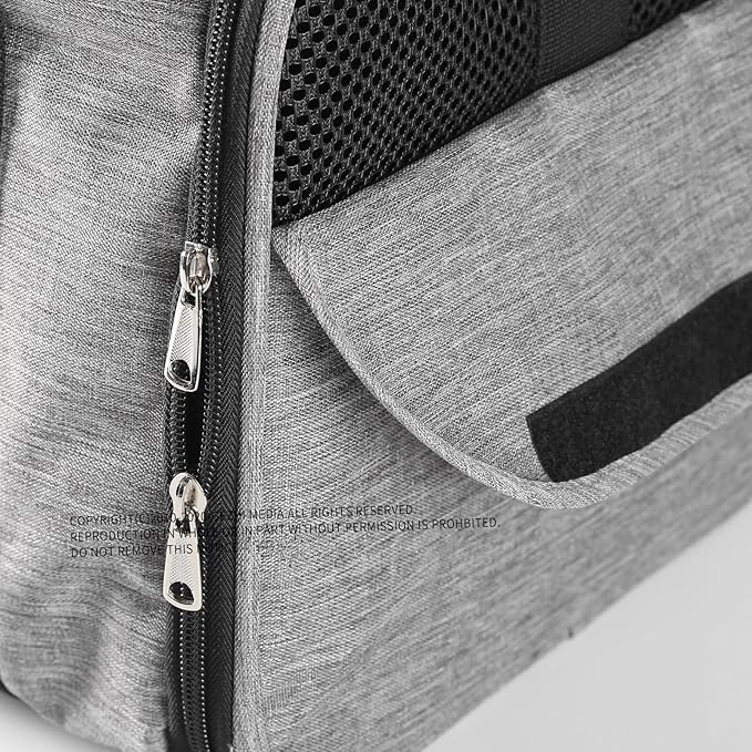 Pet Carrier Bag for Small Medium Cats Dogs Puppies up to 26 Lbs,Steel Frame Dog Carrier,pricacy-Oriented cat Carrier,Collapsible pet Carrier for Easy Storage (Black, Large:20.9"X12.6"X12.6")
