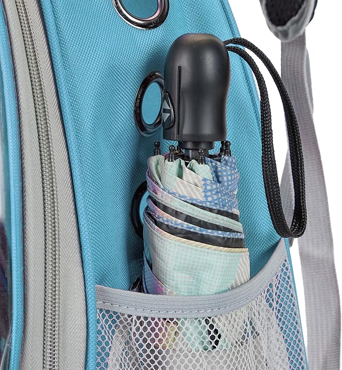 Cat Bubble Backpack Carrier for Small Medium Dogs Cats Carrying Bag, Airline Approved Pet Travel Carrying Bag Dog Hiking Walking Outdoor Backpack (Blue)