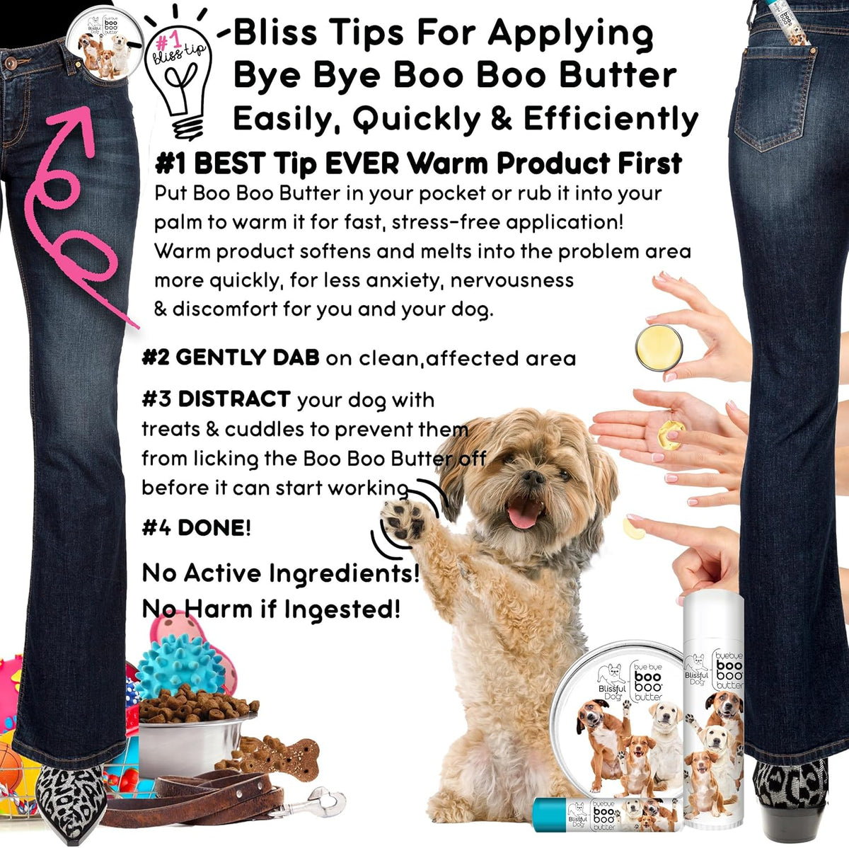 The Blissful Dog Mixed Breed Boo Butter, 0.15 oz