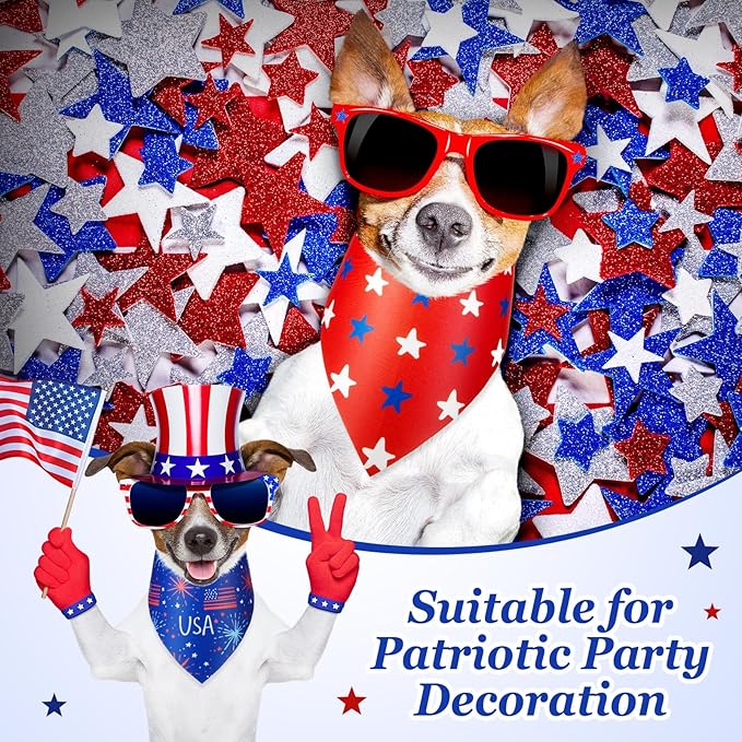 Preboun 100 Pcs Patriotic Dog Bandanas Bulk Labor Day Bandanas for Dogs Triangle Kerchief Scarf Set for Puppy Small Medium Large Workers' Veterans Day Costume Accessories (25.6 x 17.7 x 17.7 Inch)