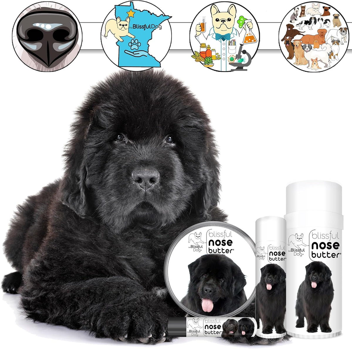 The Blissful Dog Newfoundland Unscented Nose Butter - Dog Nose Butter, 0.50 Ounce